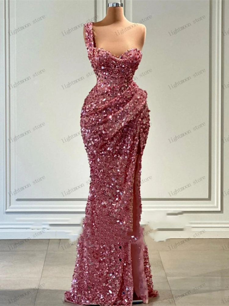 Exquisite Evening Dresses Glitter Prom Dress Sequin Appliques Floor Length Sheath Mermaid Glamorous Vintage Vestidos De Noche