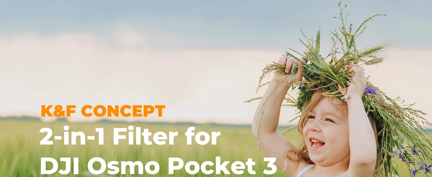 K&F Concept 2in1 ND2-32 1/4 Schwarzer Diffusionsfilter für DJI OSMO Pocket 4 Pocket 3 Magnetischer ND-Filter Mehrfach Beschichtet Action-Kamera – Detail 1