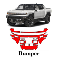 Car Precut Paint Protection Film Front Bumper Anti-scratch Exterior TPU PPF For GMC Hummer EV 2023-2025