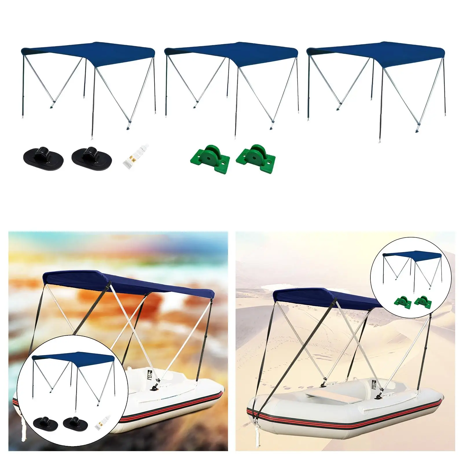 قارب المظلة خيمة قابلة للطي ظلة المأوى مع حزام قابل للتعديل كاياك المظلة للسفينة المطاط زورق الزورق المراكب الشراعية قارب صيد