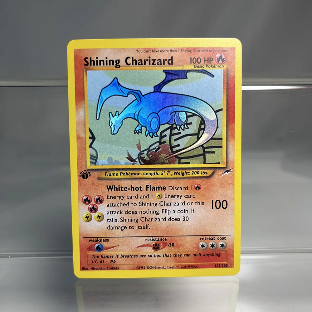 PKM Holografische einzelne Proxy-Karten Lugia Charizard Venusaur Folie Spielesammlungskarten PTCG Kinderspielzeug