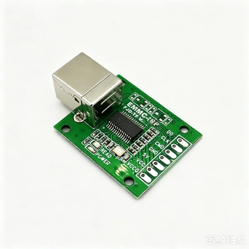AU6438BS chip 3-wire EMMC-ISP high-speed flying wire tool USB-B computer communication