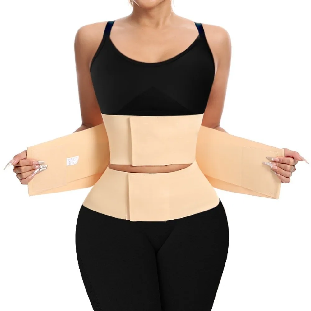 

Бесшовный послеродовой корректирующий пояс для женщин с компрессионной сегментированной поддержкой живота, тонкий тройной тренировочный пояс-корсет для талии