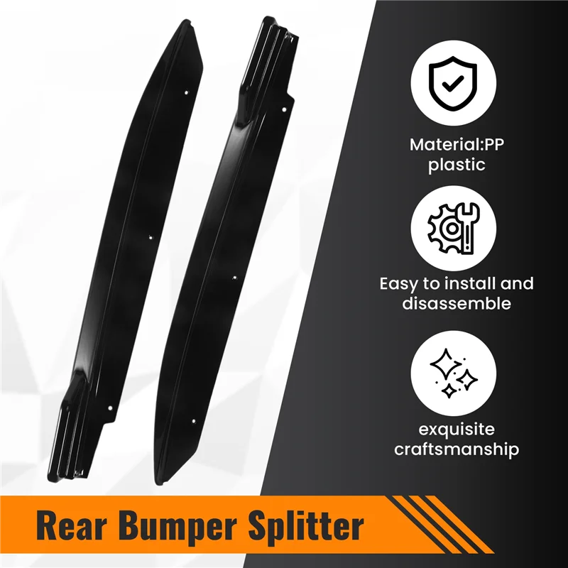 

For BMW- 5 Series G30 M-Tech 525I 530I 540I 2017+ Rear Bumper Lip Angle Diffuser Splitter Spoiler Protector