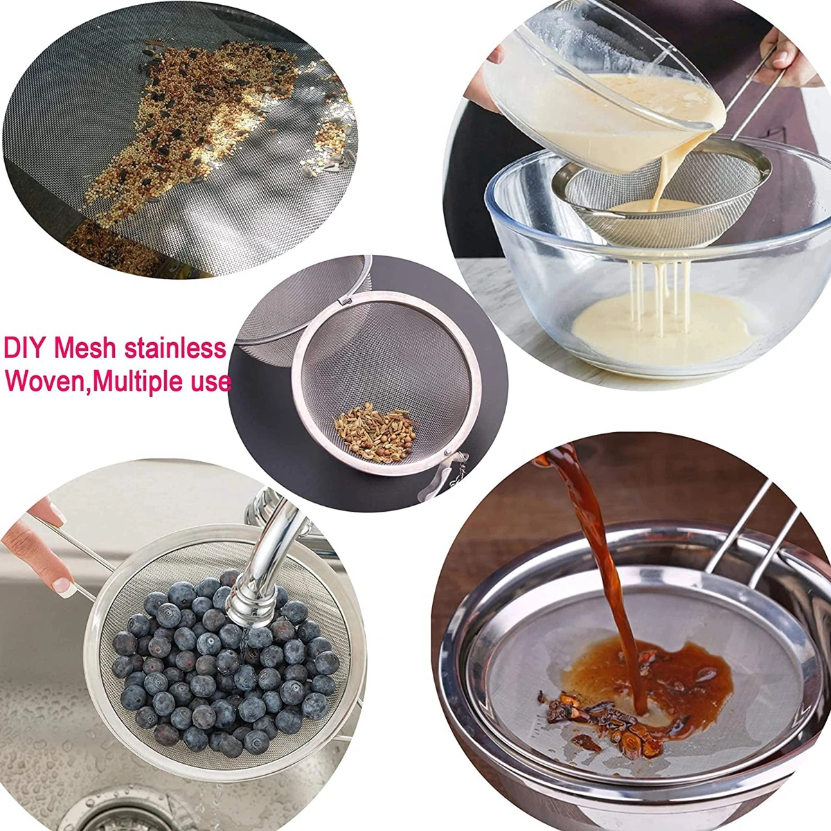 50x100cm 304 Stainless Steel Woven Wire 4-500 Mesh Fine Screen Mesh Steel Woven Mesh for Filter Mesh Filtration Cloth Tool Parts