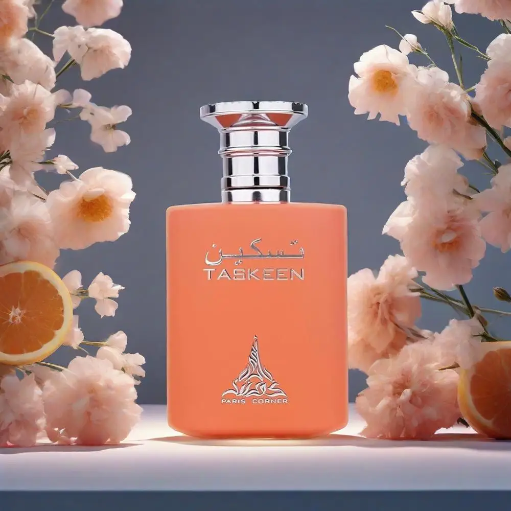 Paris Corner Taskeen Peach Tea EDP 3.4 Fl Oz – Fragancia Frutada Unisex, Vibe Tea Peach, Perfume Duradero 8-10H, Aroma Suave
