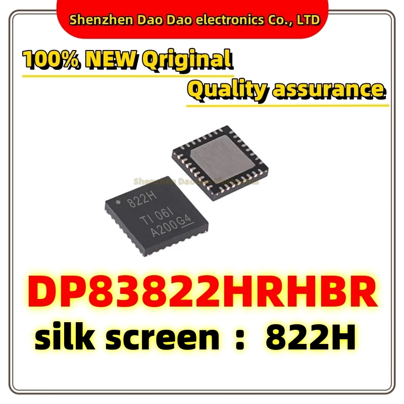 

DP83822HRHBR silk screen 822H VQFN-32 Ethernet interface IC chip new original