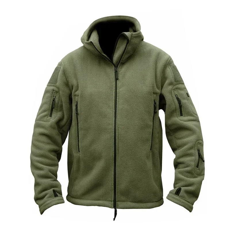 Winter Airsoft Military Jacket Men Fleece Tactical Army Green Jackets Thermal Hooded Jacket Coat Autumn Outerwear Mens Clothing