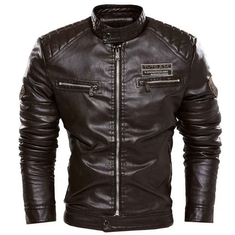 

Men's leather jacket new Warm and comfortable men leather coat Recreational motorcycle plus size men's jacket