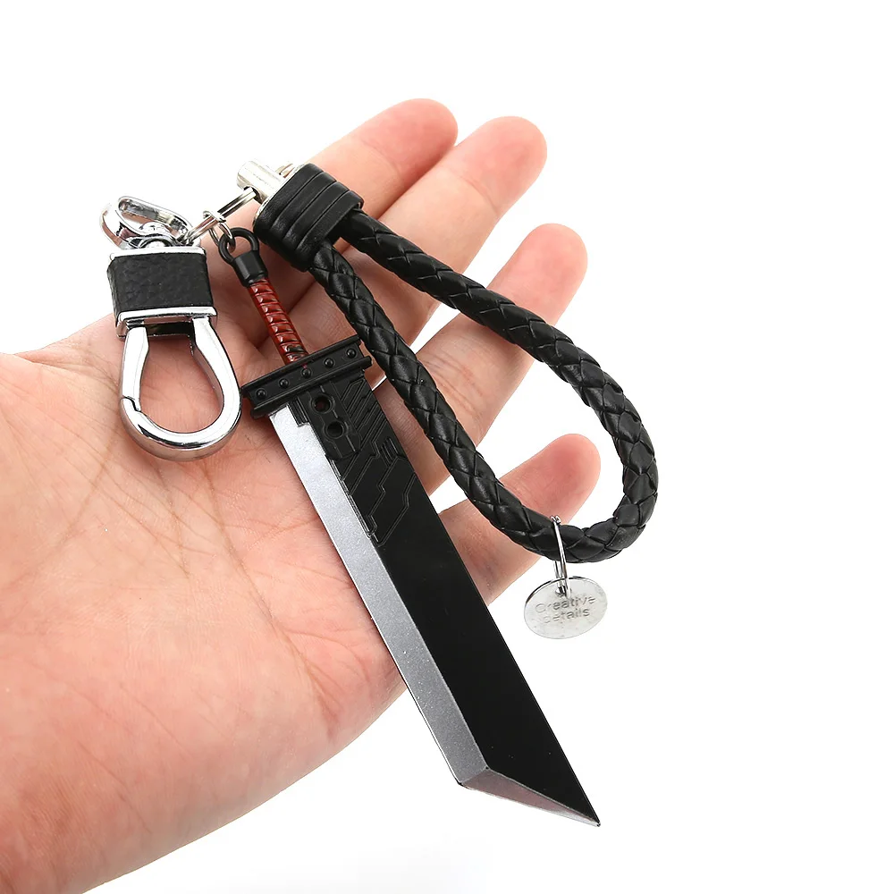 Game Final Fantasy 7 VII Remake Cloud Strife Buster Sword Keychain Metal Zack Fair Keyring Car Key Chain Chaveiro Jewelry