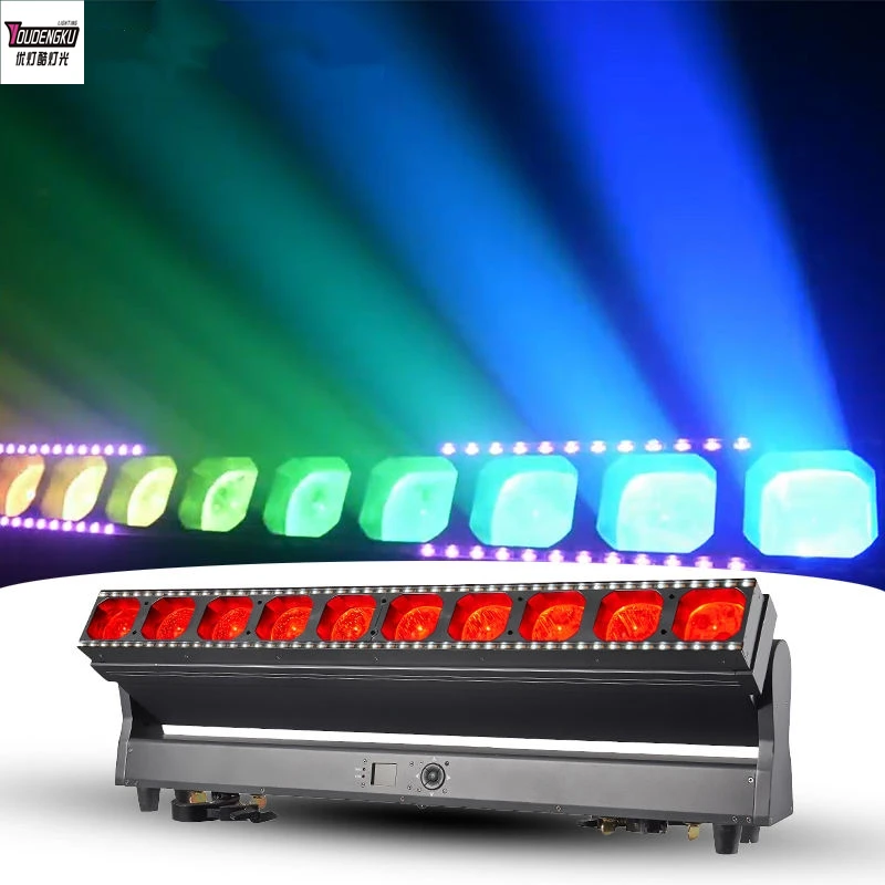1 piece 10*60W LED RGBW 4in1 Pixel Zoom wall washer bar moving head Stage Light equipment For Dj Disco Night Club