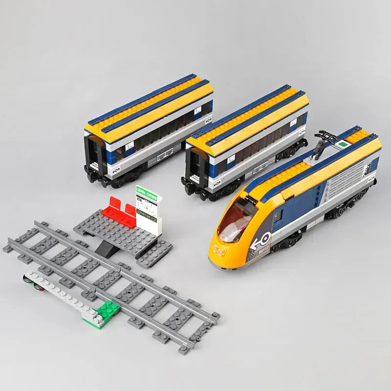 2025 nuevo 60197 ciudad tren de pasajeros bloque de construcción MOC tren de exhibición juguete de ladrillo modelo de Control remoto juguete para niños regalo