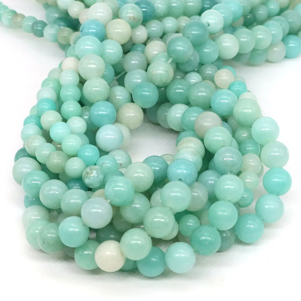 4/6/8/10mm Natural Stone Healing Crystals Aquamarine Amethyst Rose Quartz Round Loose Spacer Gemstone for DIY Jewelry Accessory view 3
