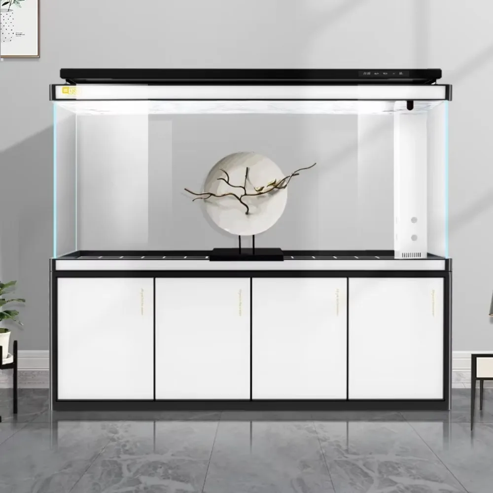 YEE Custom 200 Gallon Ultra Clear Glass Big Fish Tank Bottom filter Salt Water Large Capacity Aquarium Tank