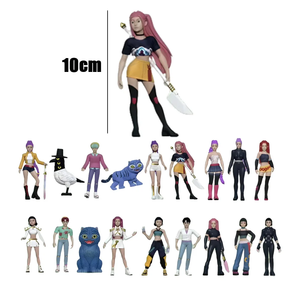 18-Pack Anime Demon Hunters Blind Box Set Girls Action Figures Rumi Mira Zoe PVC Collectible Toys 5.3-11.5cm