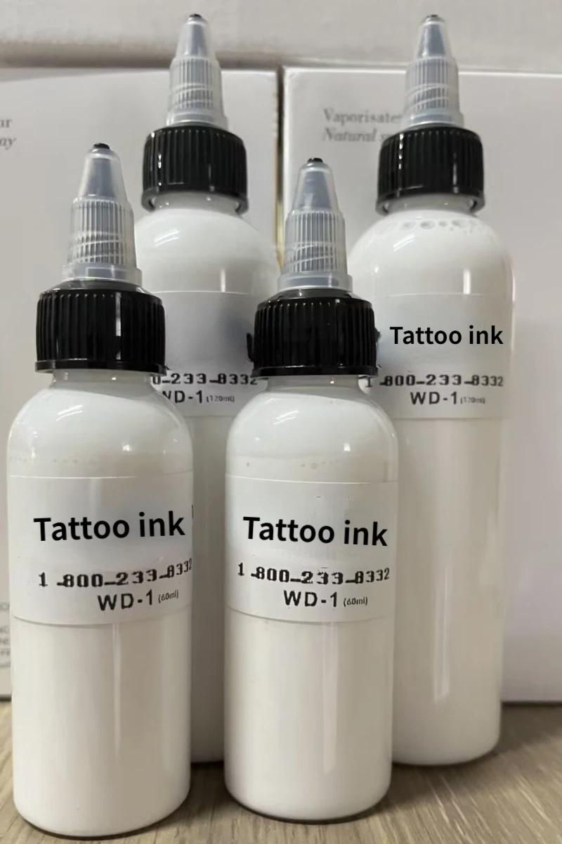 

30ML 60ML 120ML Natural Plant Professinal Tattoo Ink White Color Semi Permanent Makeup Pigment Paints Bottles Body Art Tool