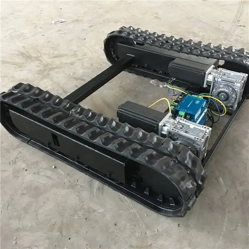 

Multi-Functional Small Crawler Excavator Accessories Rubber Track Chassis For Sale