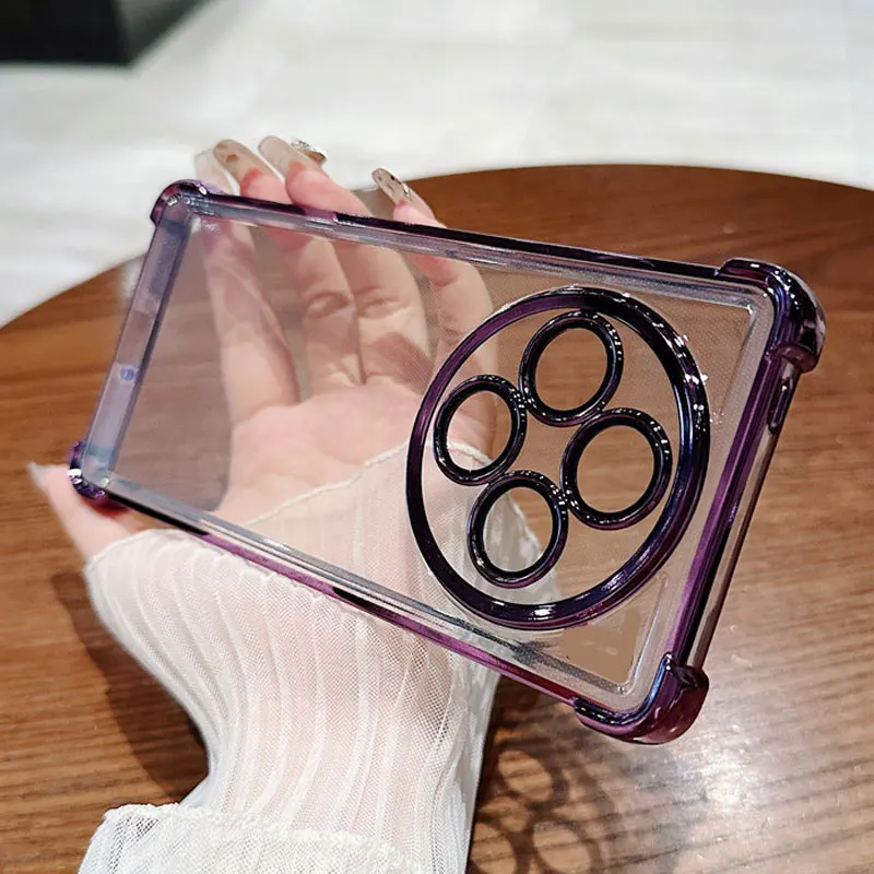 Casing Redmi14C Penutup Ponsel Armor Transparan Tahan Benturan untuk Xiaomi Redmi 14C 4G A3 A3X POCO C75 X7 X4 Pro Casing Asli Coque