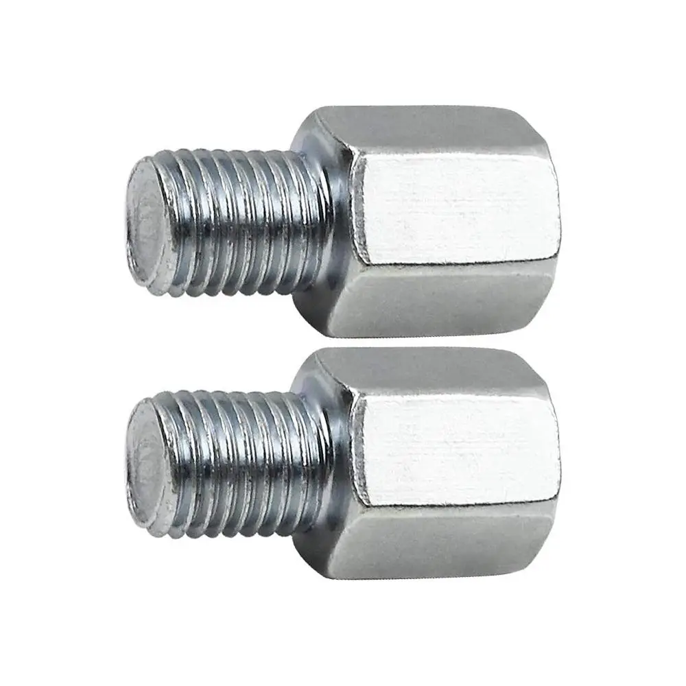 Motorcycle 10MM M10 8MM M8 Rearview Mirrors Adapters Right Hand Thread Clockwise Anti-clock Conversion Bolt Screws Silver