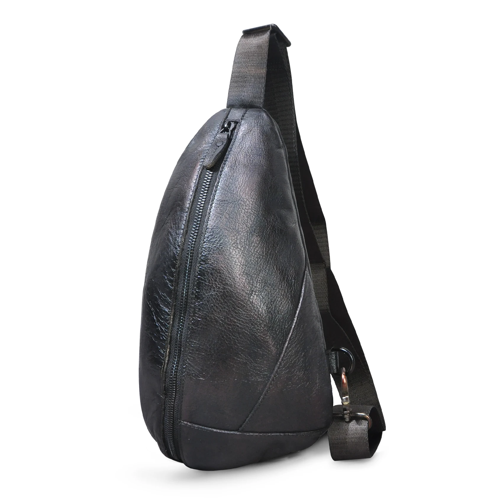 bolsa de couro genuino casual triangular para homens bolsa de ombro com um dia moda masculina design de tablet de 5059 01