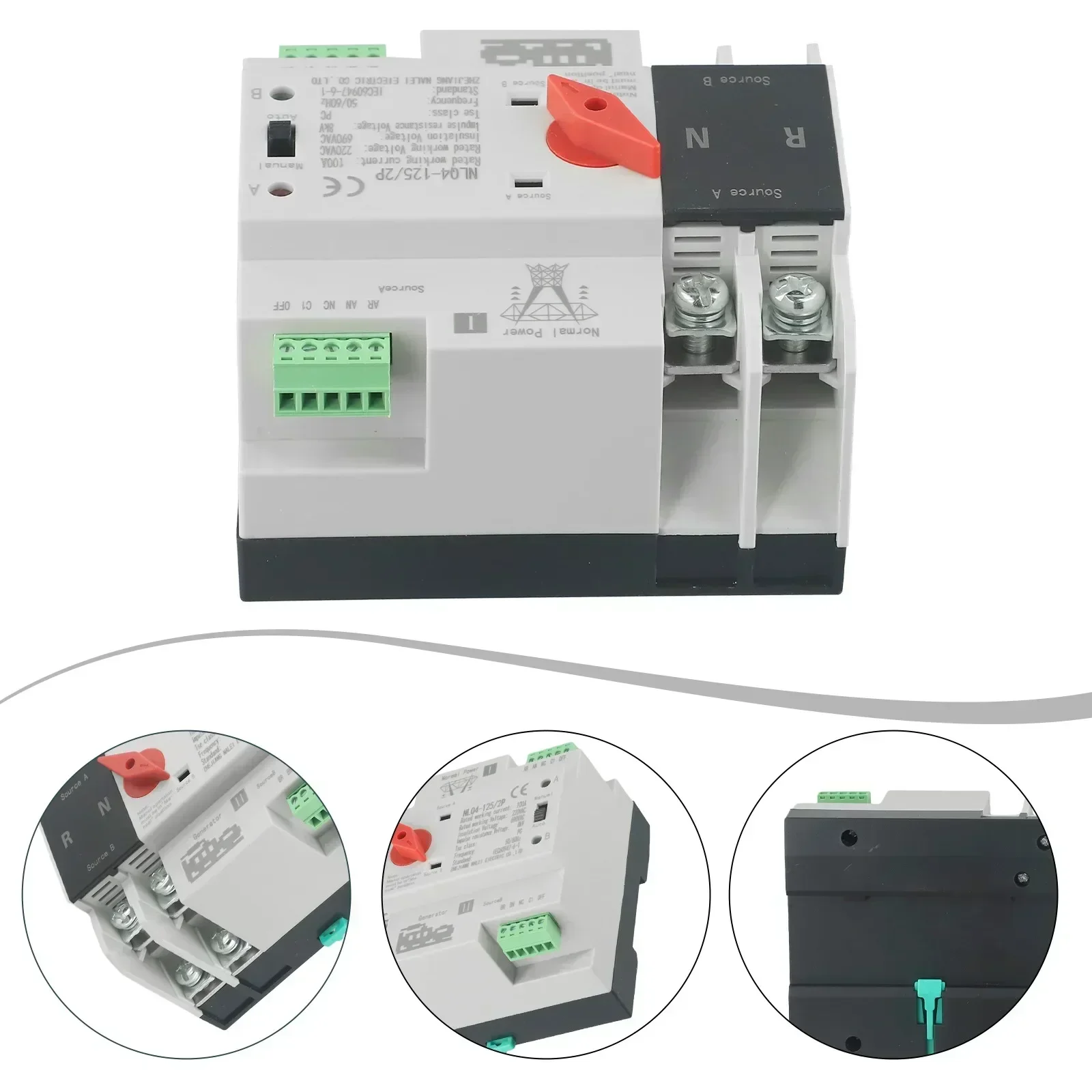 

Автоматический резервный переключатель с двойным питанием, автоматический резервный переключатель для профессионалов, для любителей DIY, 107*96*76 мм