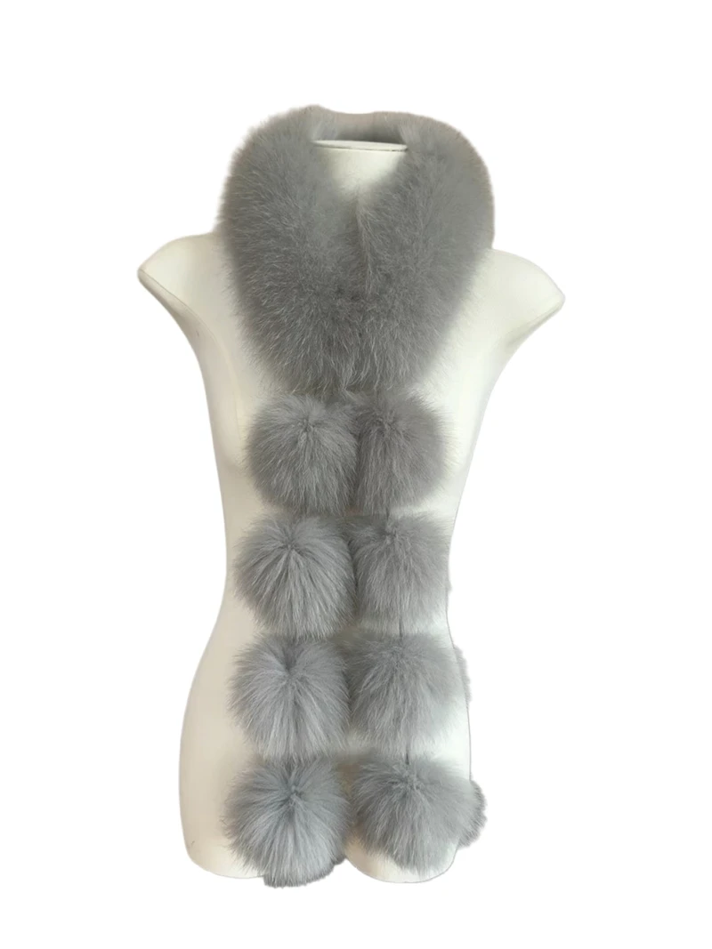 

Модное и теплое на осень и зиму: большой меховой шарф из лисьего меха, женский меховой шарф из натурального меха, мех с железной пряжкой.