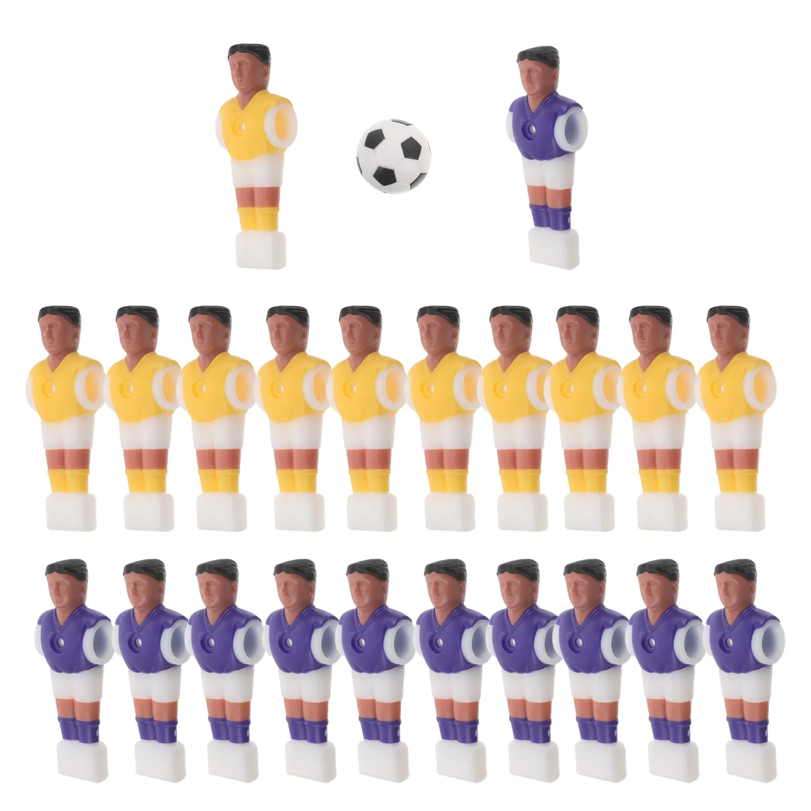 1 Set Tabletop Soccer Players Figures Miniature Football Player Figurines Resin Markers For Foosball Tables Replacement Party
