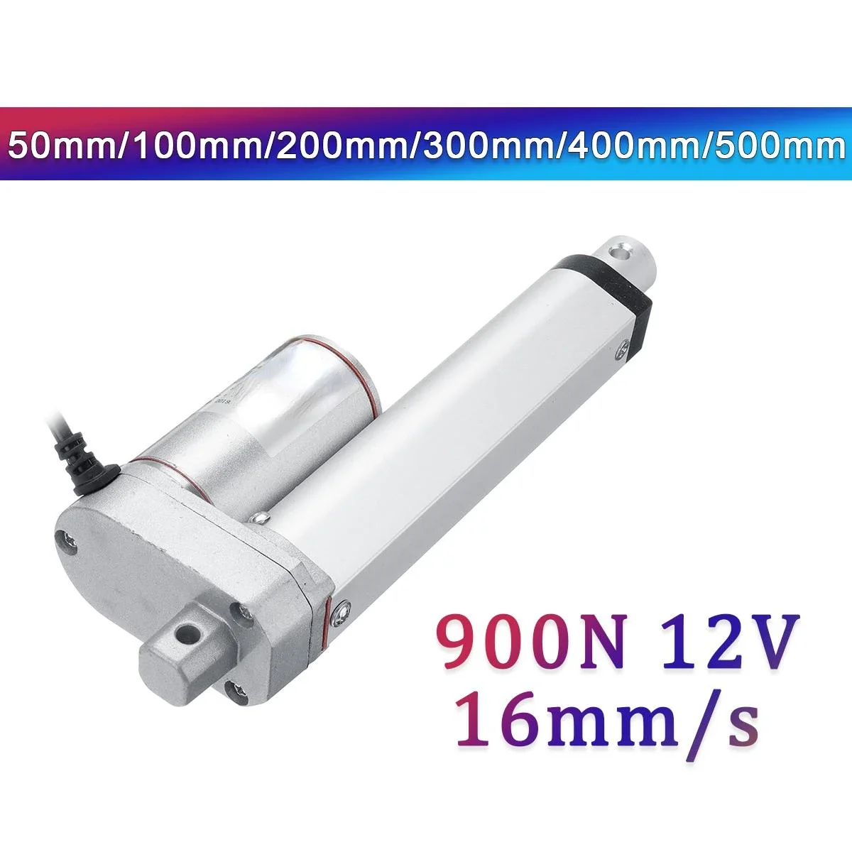 Metal Electric Linear Actuator DC 12V Linear Motor with Brackets Moving Distance Stroke 50mm 100mm 200mm 300mm 400mm 500mm