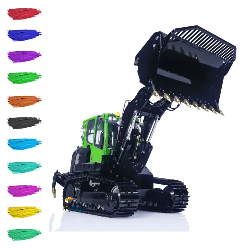 รถตักไฮดรอลิก LESU 1/14 รุ่น Metal RC 636 PL18EVLite Toucan ทาสีสำเร็จรูป ควบคุมด้วยวิทยุ รถตีนตะขาบ มีเสียงและไฟ