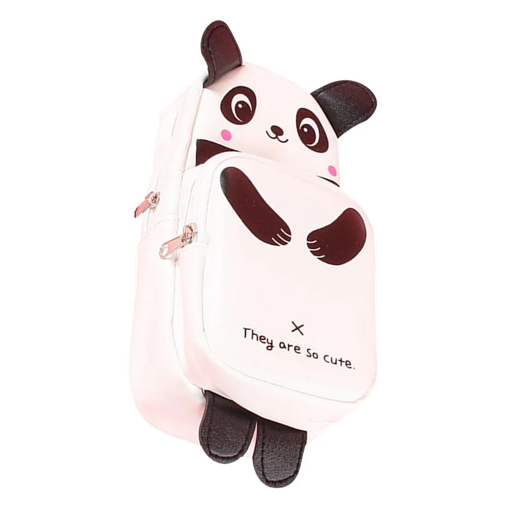 

Panda Pen Bag PU Cute Storage Box Pencil Case Girls Adorable Organizer Students Stationery Cartoon Zipper