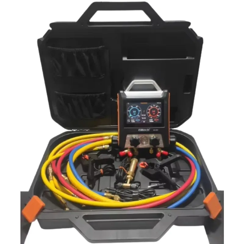 

Elitech MS-4000 Smart HVAC Digital Manifold Gauge 4-Way Air Conditioning Fitting with Micron Gauge Transmitter