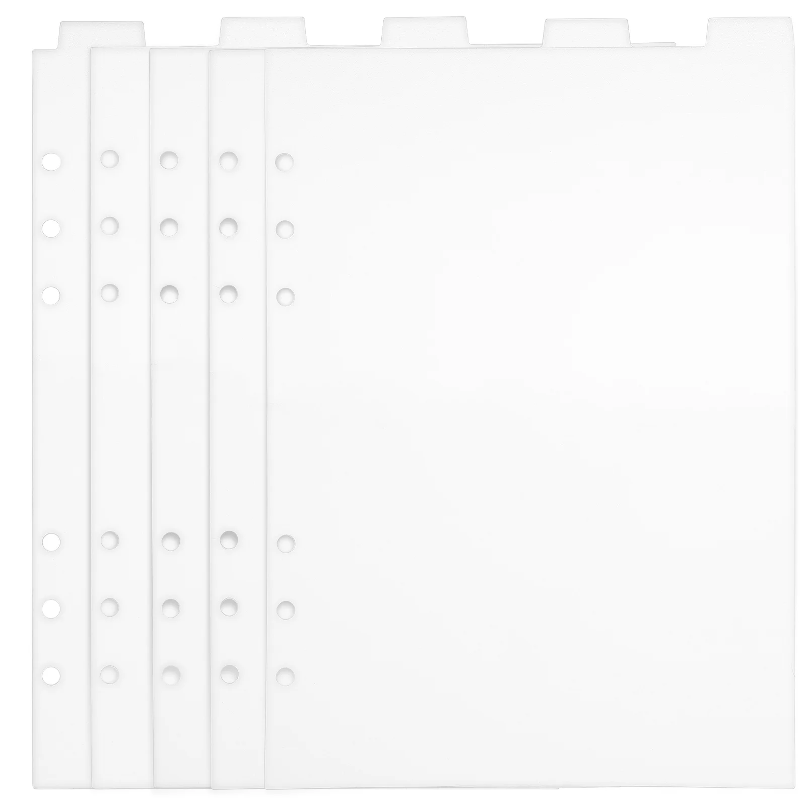 

Notebook Partition Baffle PVC Tab Dividers Detachable Index Soft with Plastic Binder Tabs