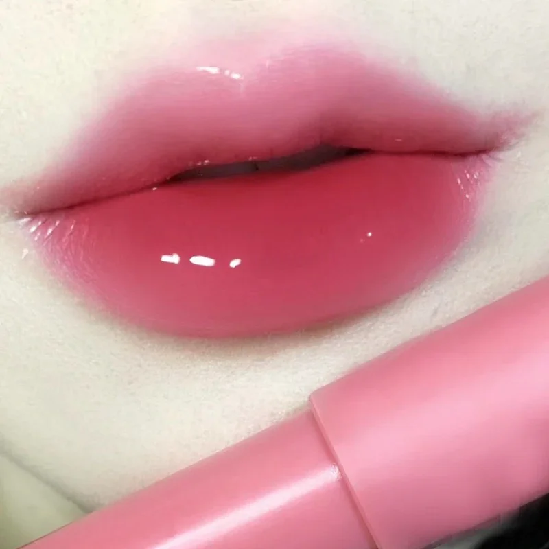 Mirror Crayon Lipstick Pencil Waterproof Transparent Jelly Sexy Red  Lipliner Pen Long-lasting Moisturizing Lips Makeup Cosmetic