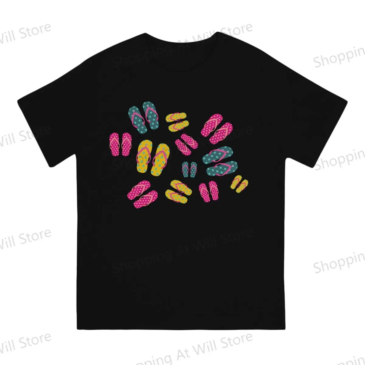 Summer Unisex T-shirts  Summer flip flop Summer top Street Clothing S-6XL