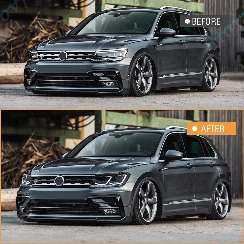 Pair LED Headlights For 2018 2019 2020 2021 VW Volkswagen Tiguan E S SEL R-Line Headlight Front Lights Turn Signal DRL Head Lamp