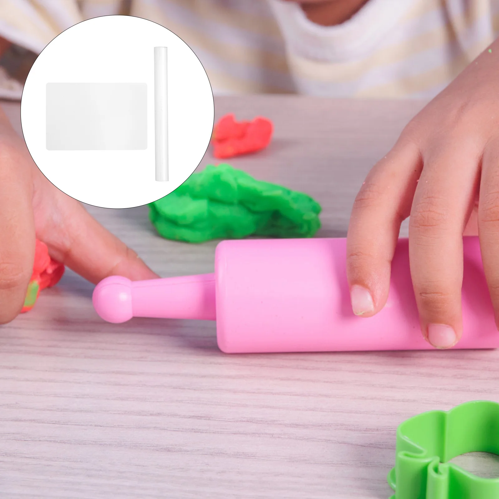 

2pcs Acrylic Tools Set 10X15Cm Sheet Board 20X2Cm Roller For Polymer Modelling Scratch Resistant Polished Corners Clay Shaping