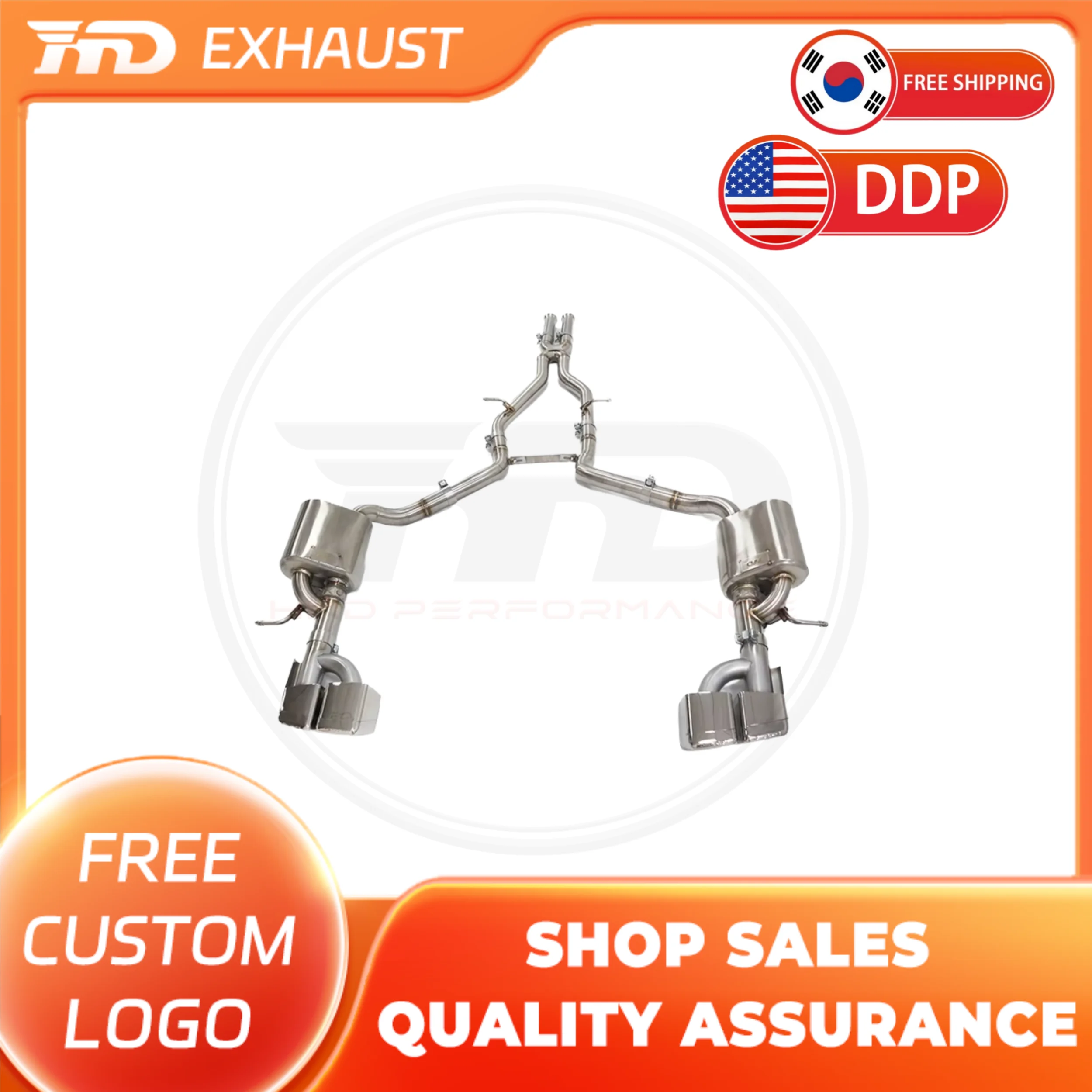 

HMD Exclusive customization SS304 Exhaust System Performance Catback Exhaust for Mercedes Benz E300 W212 3.0L with Muffler