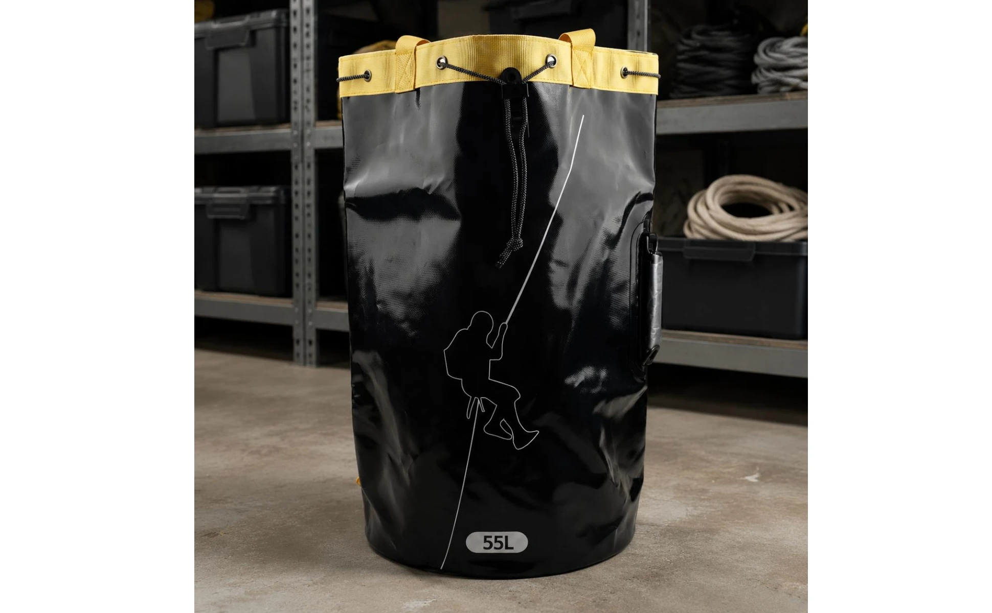 Rope Storage Backpack Drawstring Closure Climbing Rope Backpack Outdoor Gear Drain Hole Carry Handles for Climbers