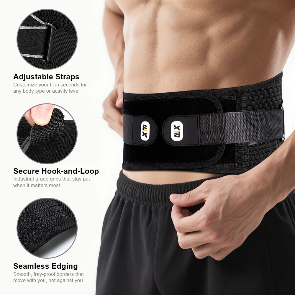 FVXVXV 1PCS Back Brace for Lower Back Pain Relief for Women/Men, Back Support Belt with 4 Stays for Heavy Lifting, Sedentariness