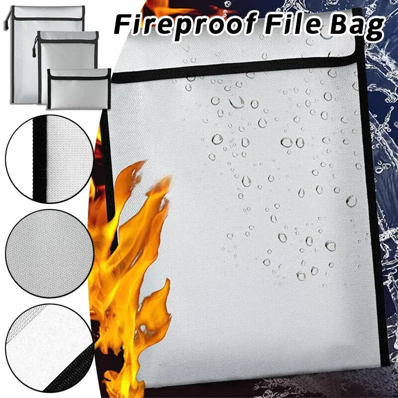 28x38cm Waterproof Fireproof Faraday Bag for Car Keys File Safety Bag Protection Anti-Tracking Gps Positioning Security Cover