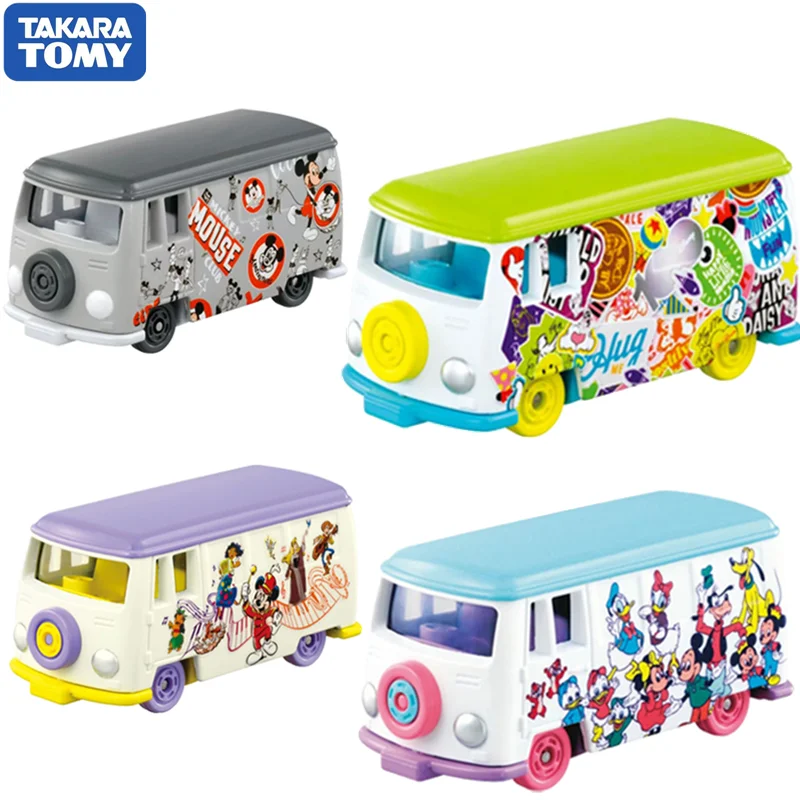 Takara Tomy Tomica Disney 100th Anniversary Bus Mini Die-cast Alloy Car Model Children's Toy Girls Christmas Birthday Gift