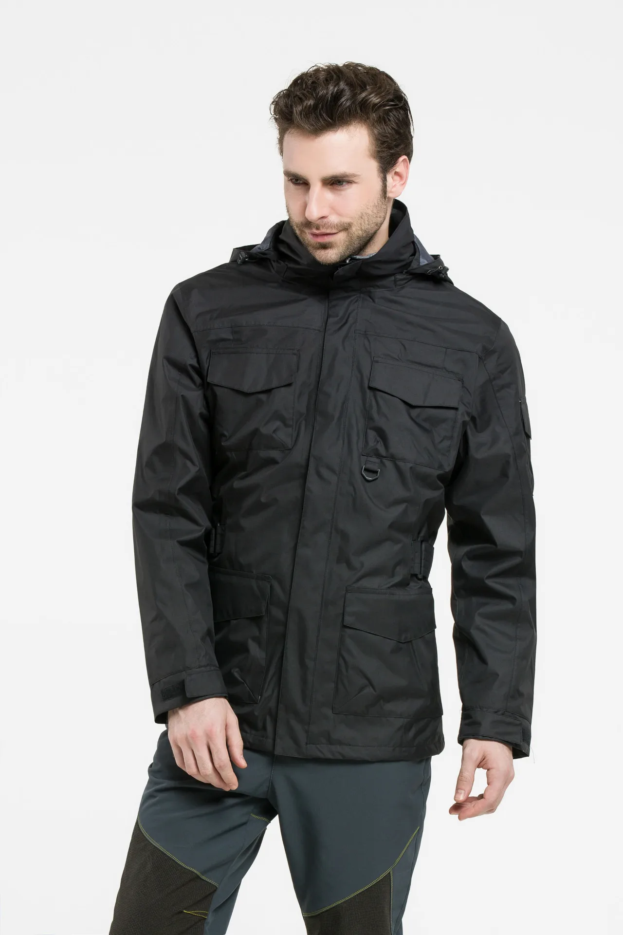 Chaqueta desmontable Storm para hombre, traje de caza impermeable, informal, forro polar extraíble, ropa de exterior, Otoño e Invierno