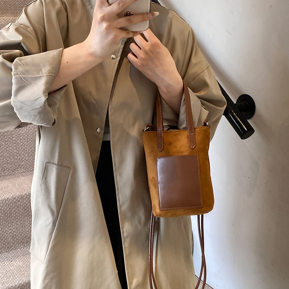 Retro-Nischen-Tasche mit Leopardenmuster, kleine quadratische Tasche, neue, vielseitige Umhängetasche, kleine Umhängetasche aus Wildleder für das Handy, Damentasche. – Detail 4