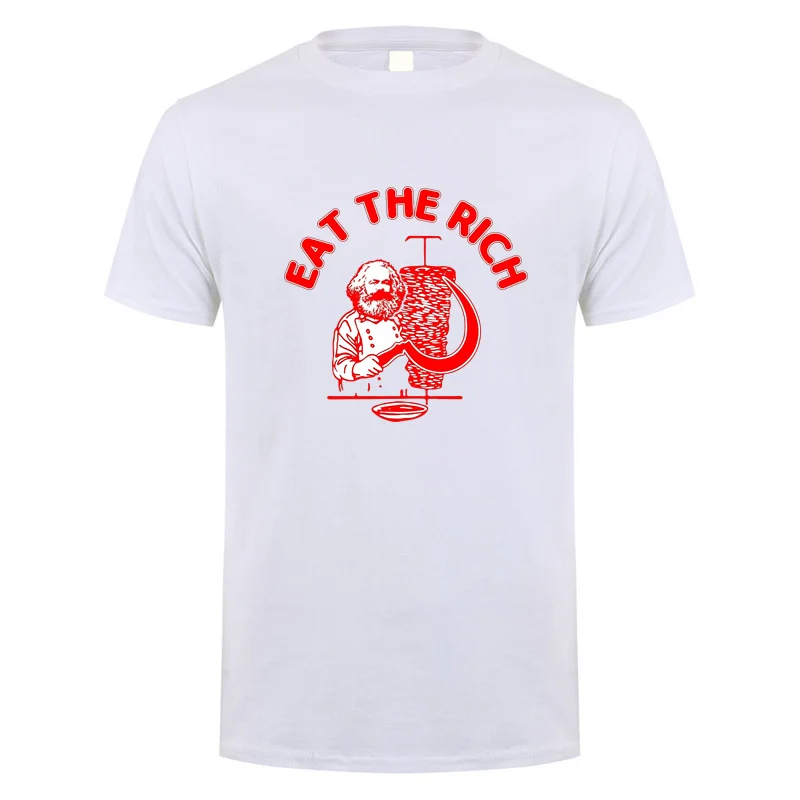 

Eat The Rich Doner Döner Kebab T Shirt Graphic Cotton Streetwear Short Sleeve Summer Style T-shirt Man Tops