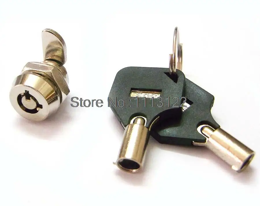 M12 Zinc Alloy Small Tubular Cam Lock for PC Case 4 Pins Mini Tubular Cam Lock  key with plastic cover 2 key pull 1Pc view 2