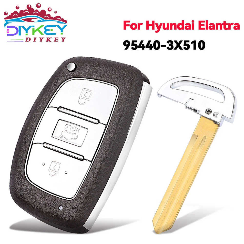 

DIYKEY 95440-3X510 For Hyundai Elantra 2014 2015 2016 2017 Smart Remote Key FCC ID: DVI-MDFGE03 PCF7952A 433MHz Keyless Go