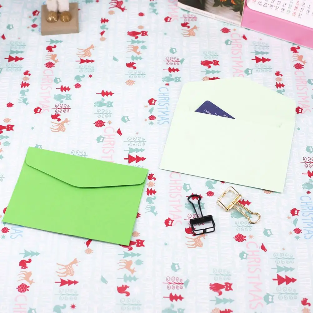 60 Pcs Paper Envelop Postcard Envelopes Storage Blank Name Cards Colored Envolopes