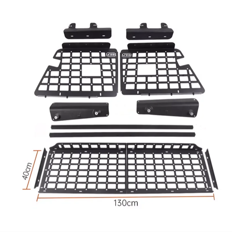 For Mitsubishi Pajero V73 V77 1999-2006 Car Rear Trunk Molle Storage Panel Organizer Car Accessories