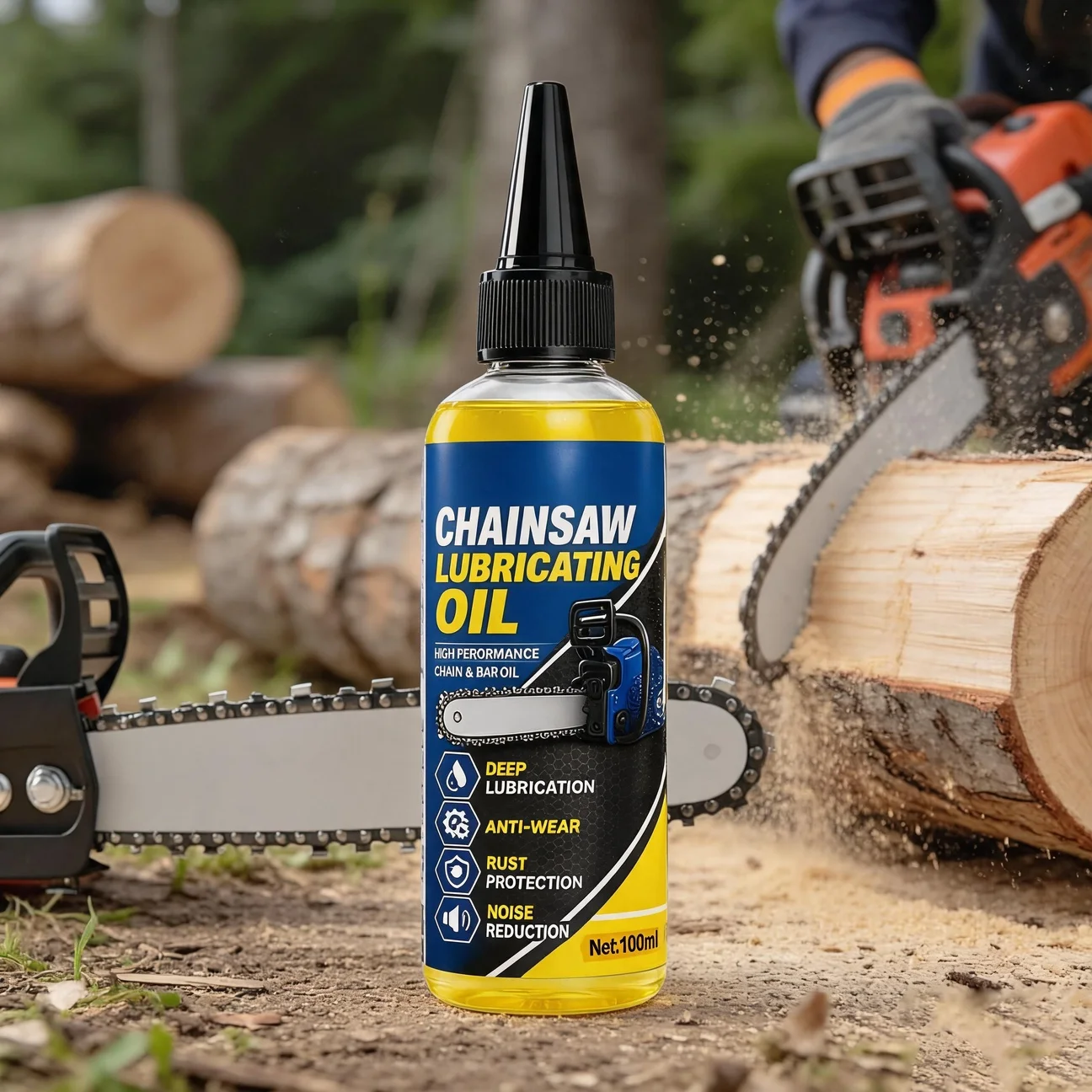 Motorcycle Bike Chain Lubricant 100ml Chainsaw Lubricant Oil Rust-Proof Deep Penetrating Lubricant Hedge Trimmer Lubricant