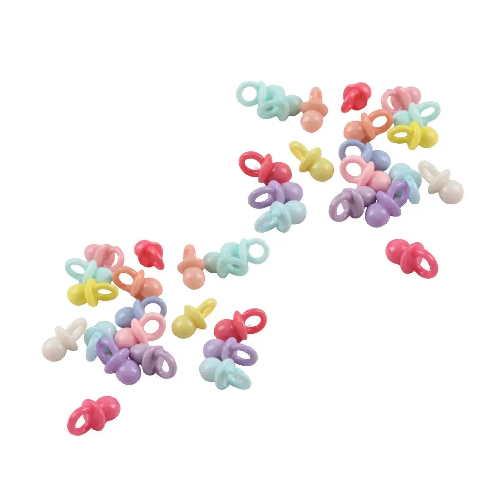 

80Pcs Baby Pacifier Dental Soothing Pacifier Lightweight Acrylic Handle Ring Safe for Toddlers Newborn Gift Mixed Colors